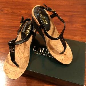 Ralph Lauren ladies strap heel shoe.